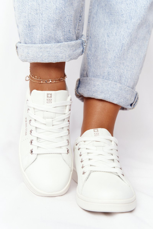 Жіночі шкіряні кросівки BIG STAR DD274583 біло-мідні