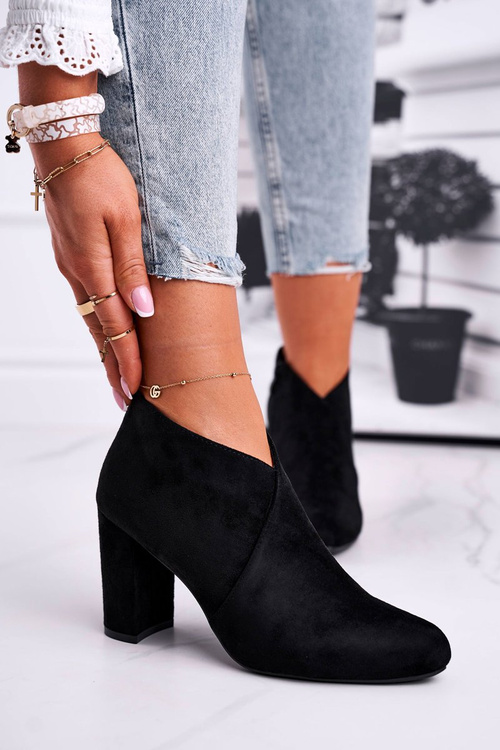 Чоботи жіночі на підборах Sergio Leone чорні BT498