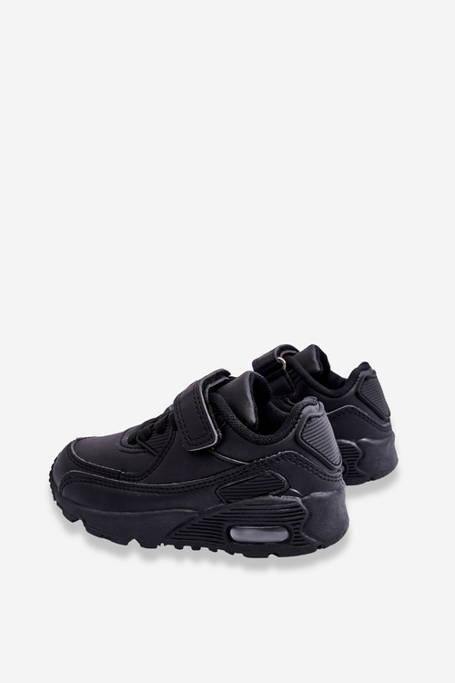 Дитяче шкіряне спортивне взуття на платформі Чорне Лорі