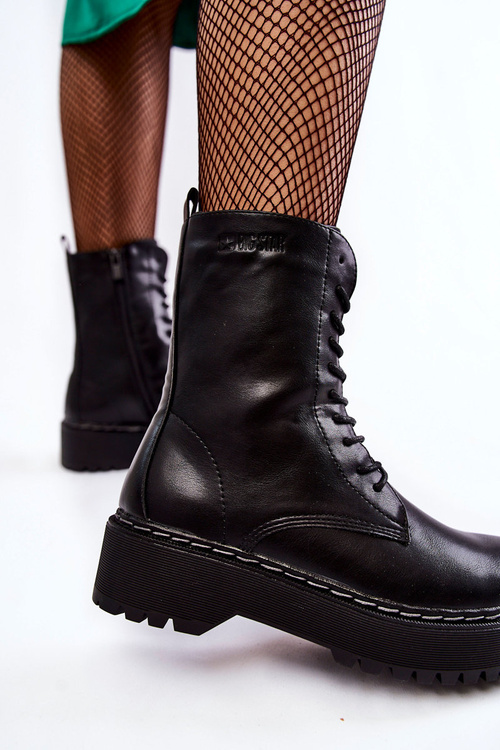 Шкіряні теплі черевики Чоботи Big Star II274109 Чорні