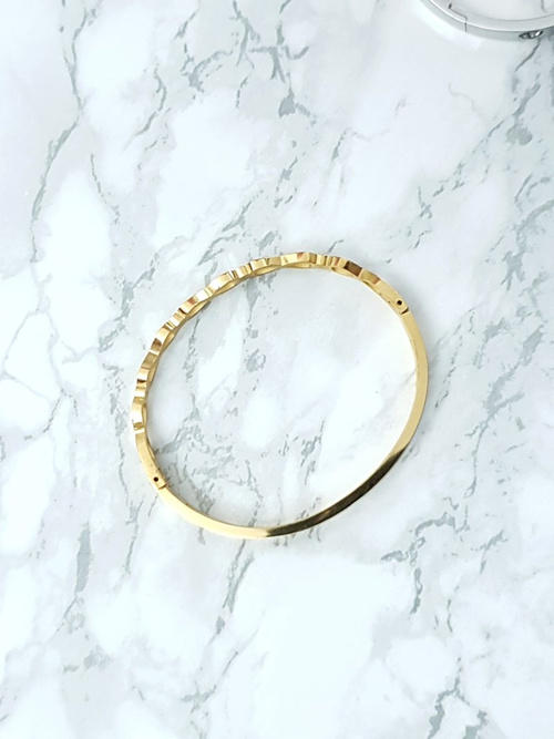 Жіночий сталевий браслет з цирконієм Infinity Gold Glam