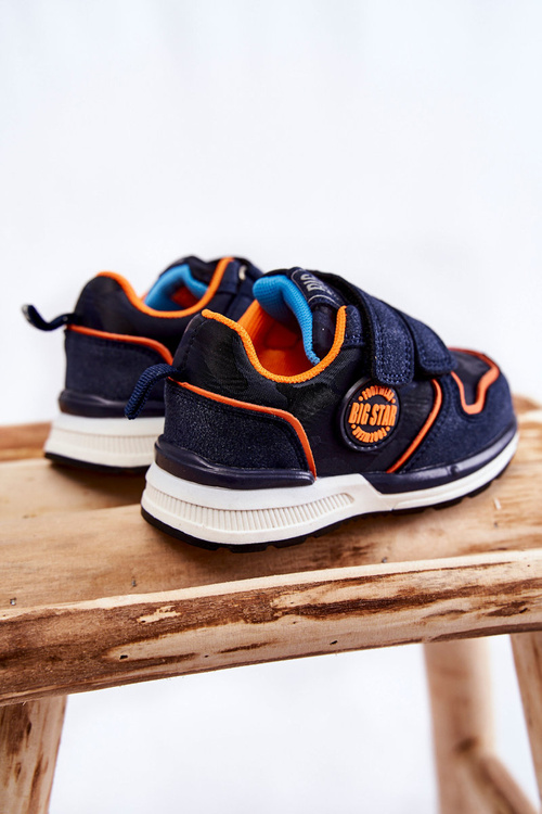 Дитяче спортивне взуття з системою Memory Foam на липучці Big Star KK374183 Темно-синій