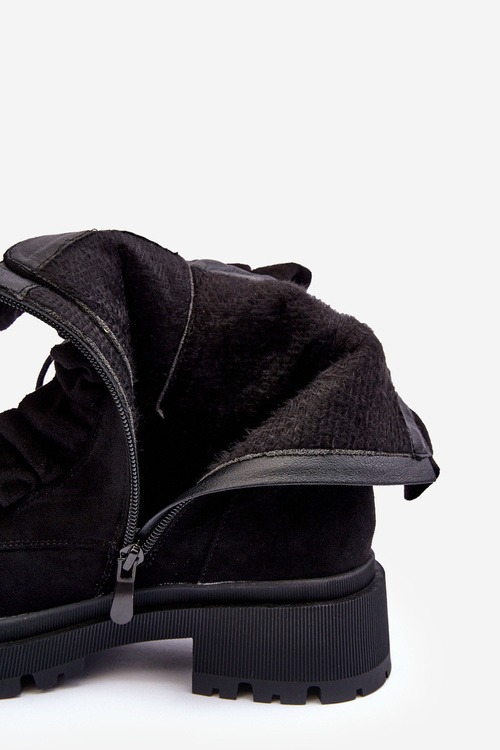 Замшеві чоботи Workery Black Nacelle на плоскій каблуці