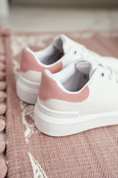 Дитяче спортивне взуття Кросівки білі рожеві Bilbo