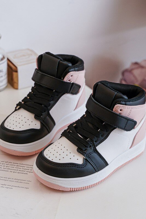 Дитяче високе спортивне взуття біло-рожевий Teredite