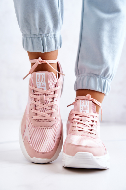Модні кросівки Спортивне взуття Big Star JJ274595 Рожевий
