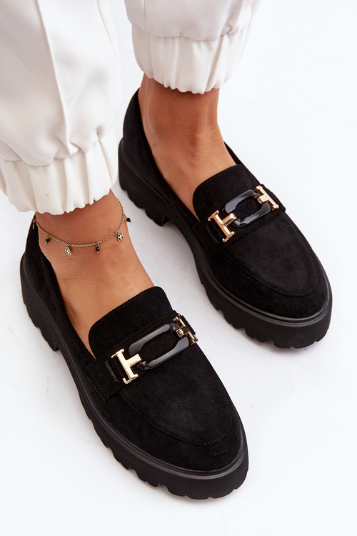 Жіночі лофери з орнаментом Black Omavia