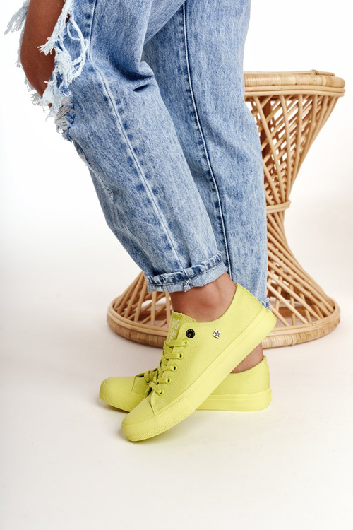 Жіночі класичні низькі кросівки BIG STAR AA274012 Лайм