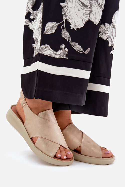 Жіночі Сандалі З Еко Шкіри Золоті Tosmelia