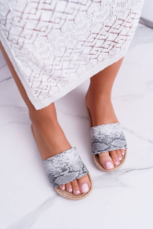 Сірі жіночі шльопанці Mindset зі змійкою