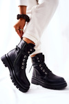 Черевики на блискавці з зав'язкою Black Elissmo