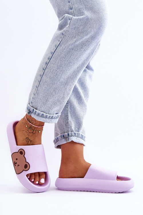 Жіночі легкі поролонові тапочки з мотивом ведмедика Violet Parisso