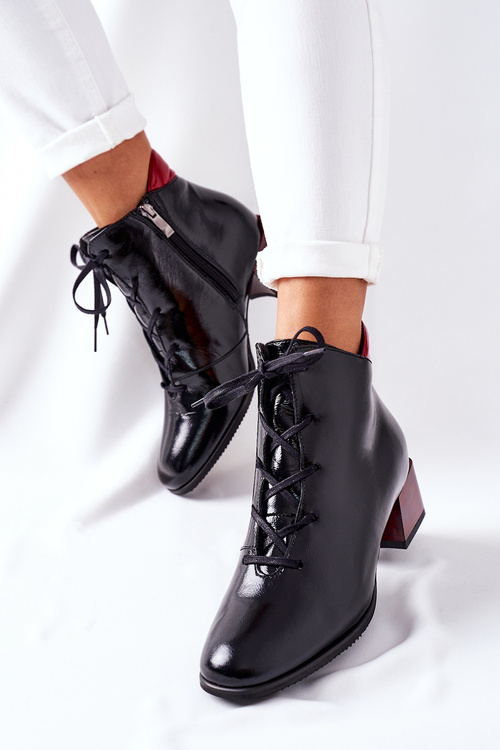Шкіряні утеплені черевики Laura Messi Black 2202