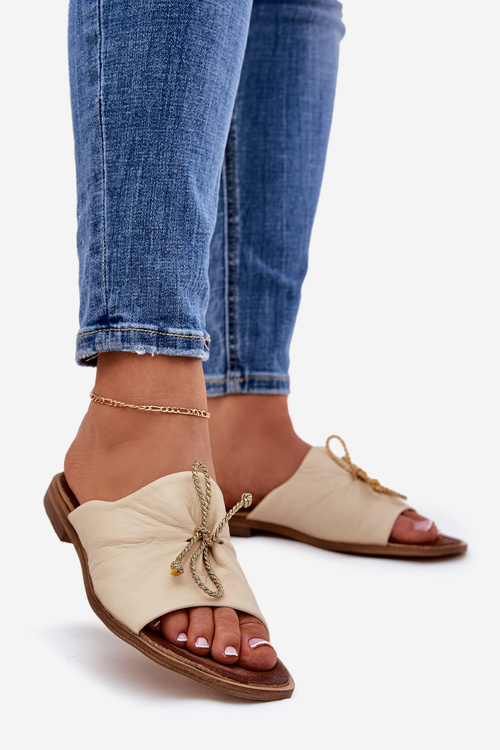 Zazoo 2659 Шкіряні жіночі сандалі бежеві