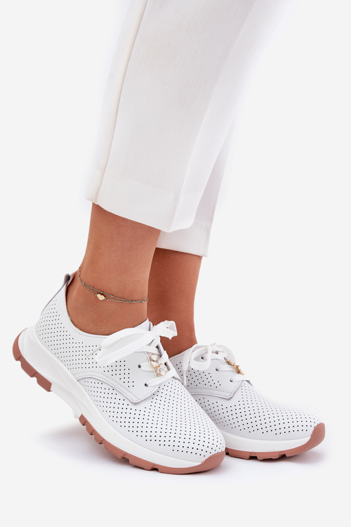 Шкіряні Жіночі Напівчеревики З Кліпсою Artiker 54C1810 Білі