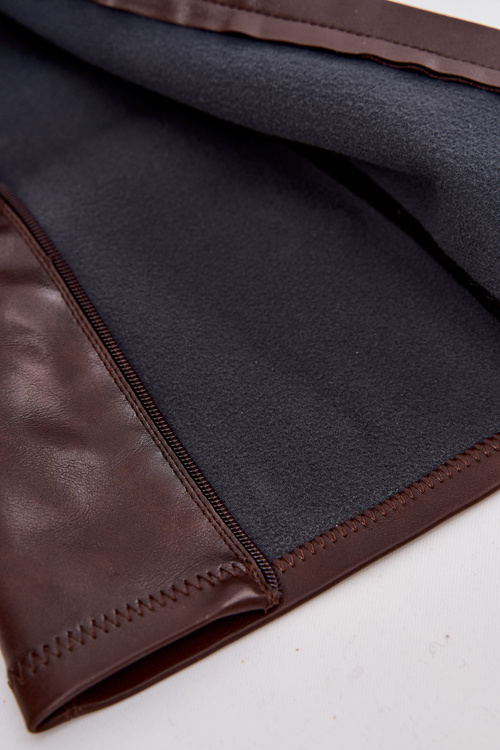 Жіночі чоботи з еко-шкіри шоколадного кольору Oceana