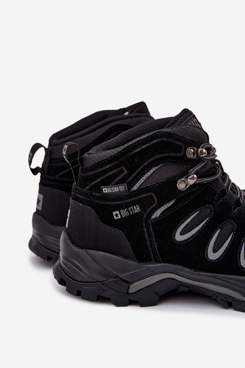 Чоловіче шкіряне туристичне взуття Big Star OO17433 HI-POLY SYSTEM Чорне