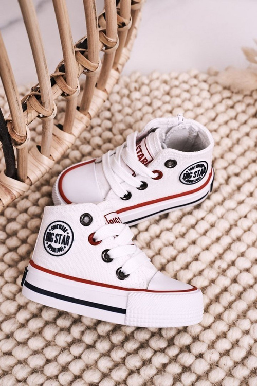 Високі дитячі кросівки на блискавці BIG STAR HH374083 Білі