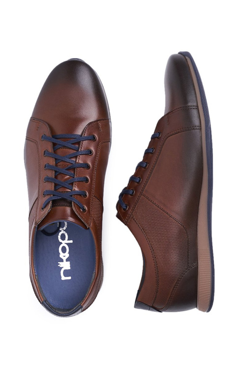 Чоловічі повсякденні шкіряні напівчеревики Nikopol Brown 1730