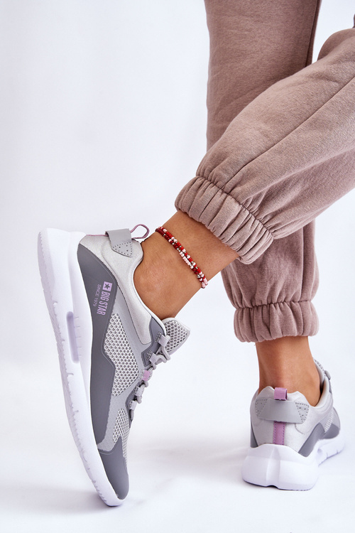 Жіноче спортивне взуття Кросівки Big Star LL274371 сірі