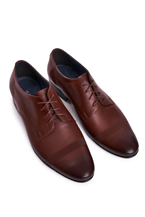 Чоловічі шкіряні мокасини на чорній підошві BEDNAREK Темно-коричневі