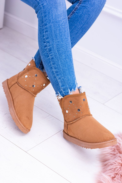 Жіночі утеплені чоботи Snow Boots Suede Camel Biggy
