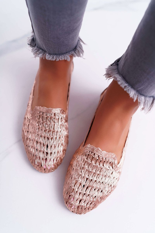 Жіночі плетені балерини Lu Boo Rose Gold 4Ever