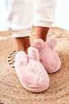 Хутряні тапочки з вушками Рожевий Торп 