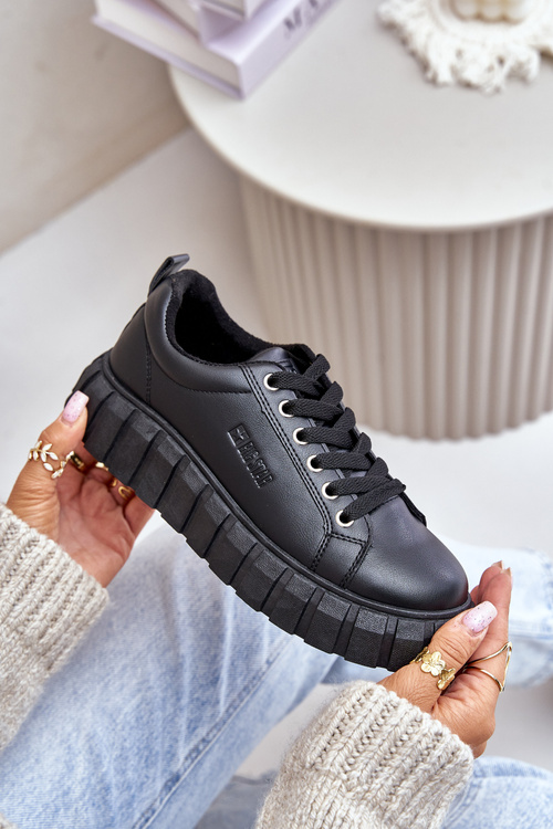 Теплі жіночі кросівки Big Star MM274618 Чорні