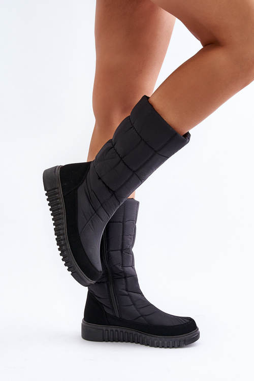 Жіночі зимові черевики на блискавці Progress PROGJ-24-144 Чорні