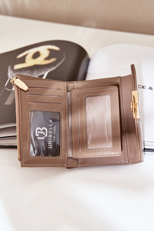 Лакований Жіночий Гаманець Темно-Бежевий Rahner