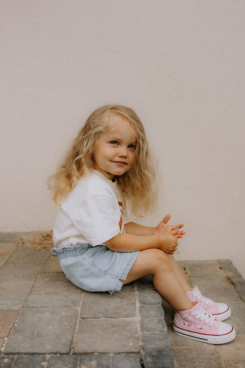 Рожеві високі дитячі кросівки Mona