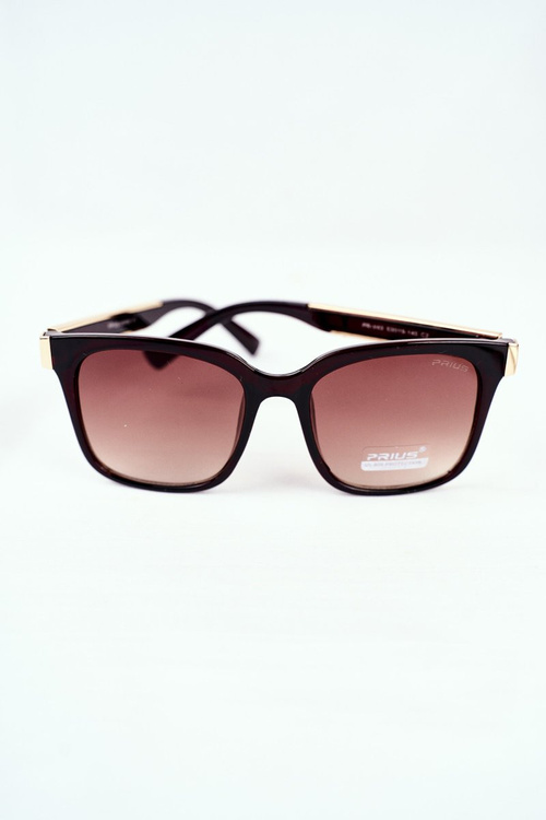 Жіночі сонцезахисні окуляри Gold Prius PR-V43 Black Brown Gradient