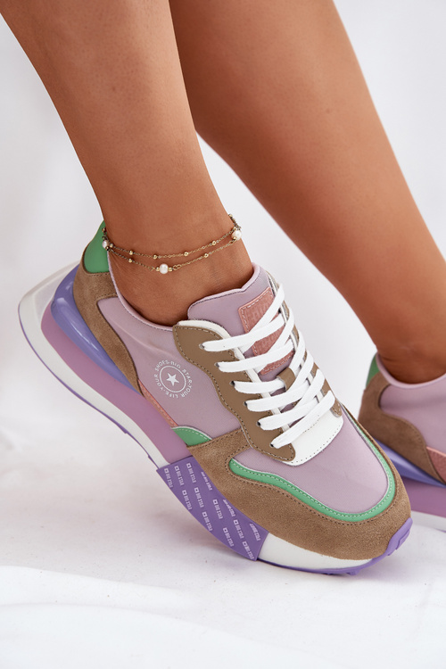 Замшеві Жіночі Кросівки На Платформі Big Star RR274815 HI-POLY SYSTEM Рожеві