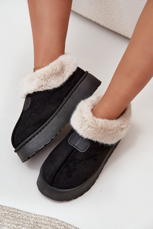 Жіночі снігоступи на платформі з хутром Чорний Calyra