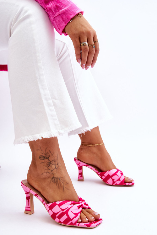 Модні високі підбори в принті Pink Floria