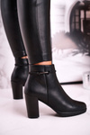 Жіночі утеплені ботильйони Sergio Leone Black BT306