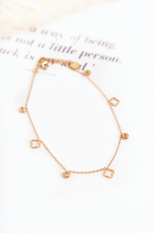 Браслет на ногу з підвісками золото