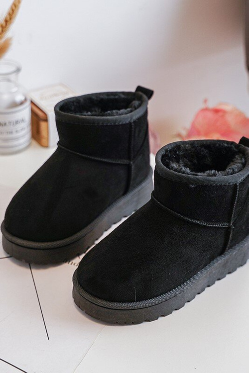 Дитячі снігові черевики утеплені чорного кольору Nallita