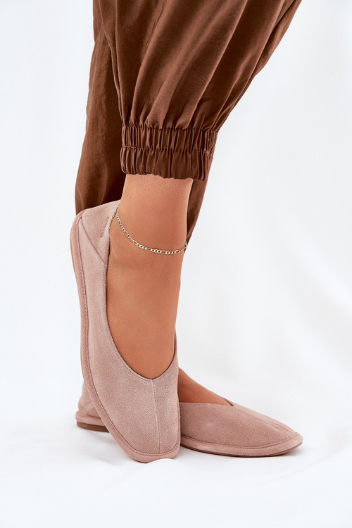 Замшеві Балетні Туфлі Жіночі Big Star RR274081 Рожеві