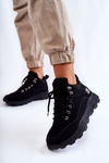 Жіночі теплі трекінгові черевики Trappers Black Otto