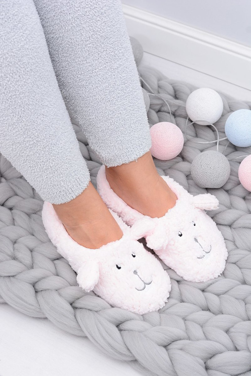 Жіночі домашні тапочки собачки SOXO рожеві