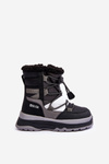 Дитячі снігові черевики на блискавці з хутряною підкладкою, чорні, велика зірка MM374193