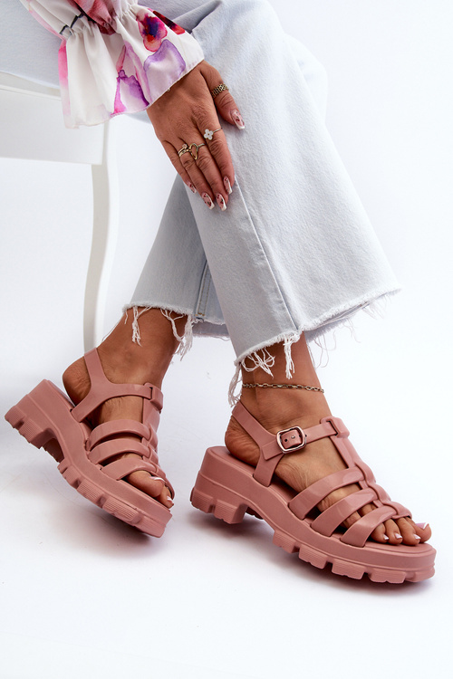 Жіночі босоніжки з запахом ZAXY NN285038 Dirty Pink