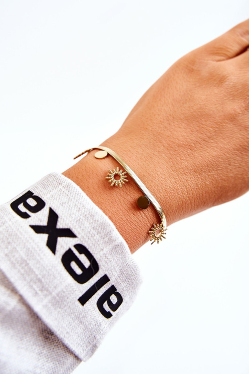 Жіночий регульований сонячний браслет із золотими колесами