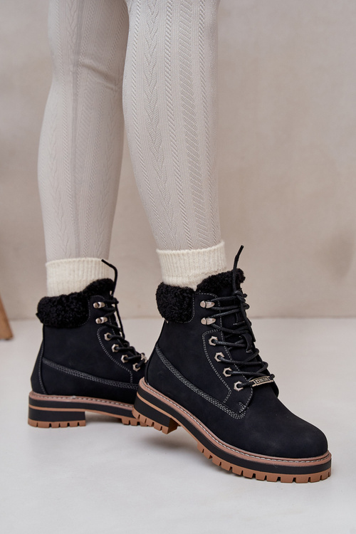 Теплі жіночі черевики Big Star OO274A287 Чорні