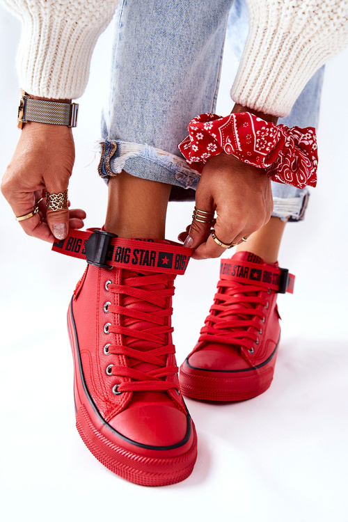 Кросівки на високих підборах Big Star GG274028 Червоні