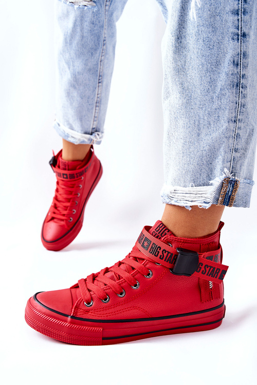 Кросівки на високих підборах Big Star GG274028 Червоні