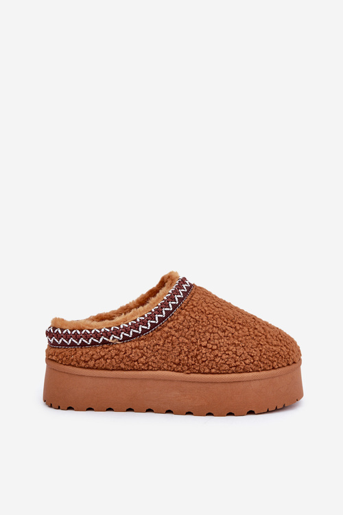 Снігоступи Тапочки На Платформі З Овечою Шкірою Camel Ovirissa