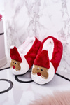 Дитячі новорічні тапочки з Санта-Клаусом2 Red Xmas